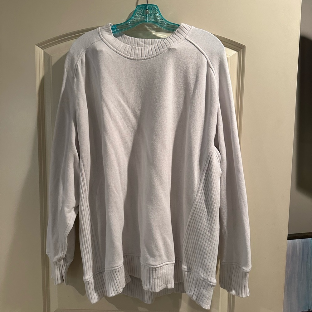 Aerie White Oversized Sweatshirt